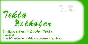tekla milhofer business card